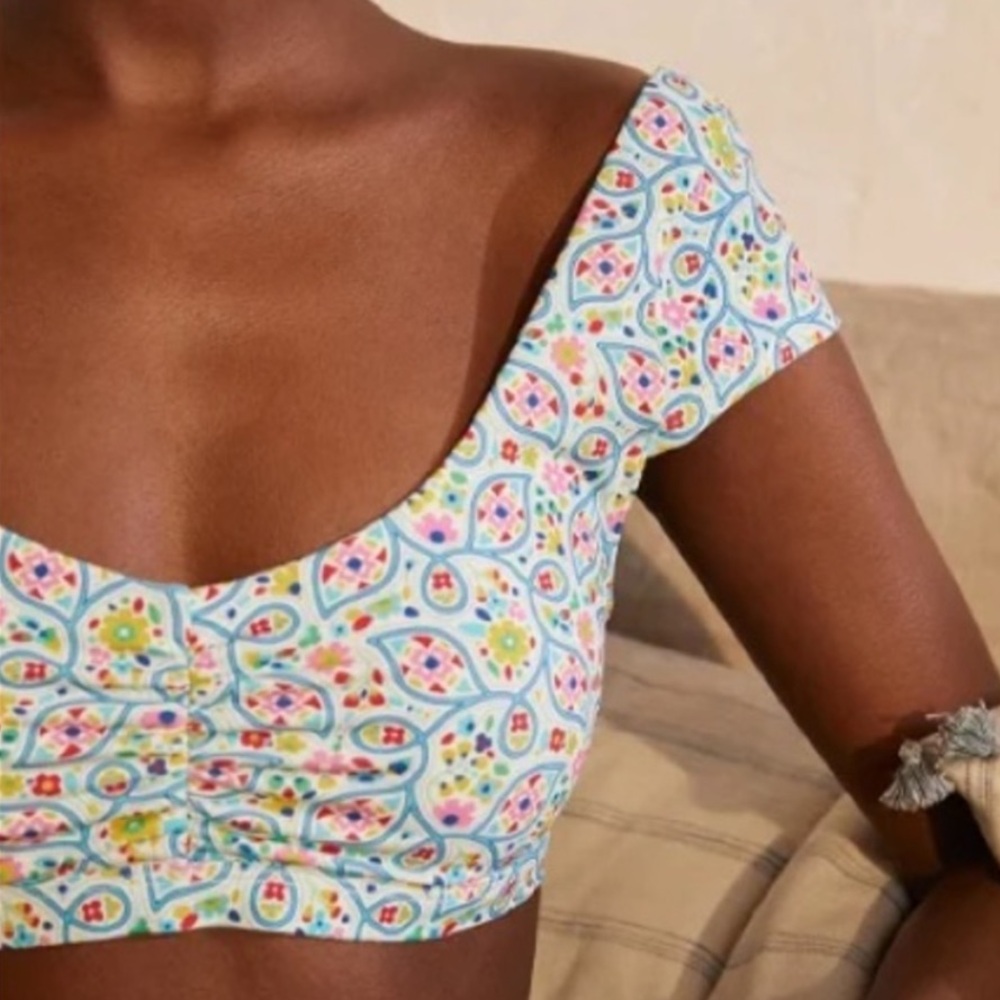 Boden Multicolor Patterned Bikini top